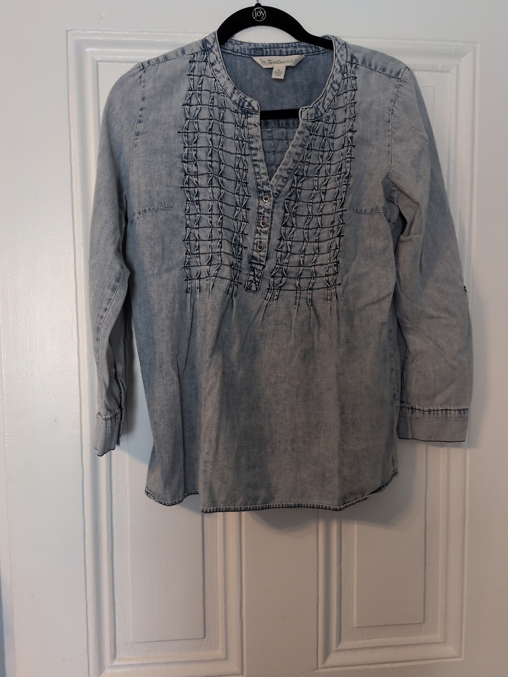 Tantrums Light Blue Washed Denim Tunic Blouse